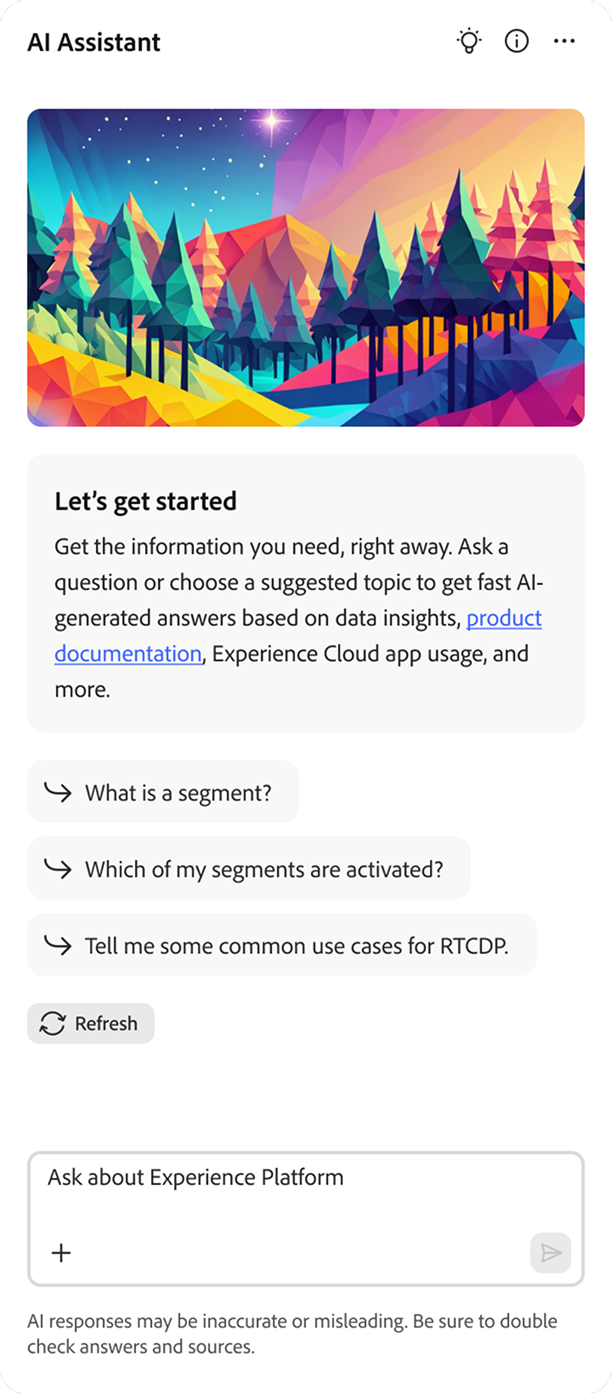 First-generation AI Assistant rail — state 1
