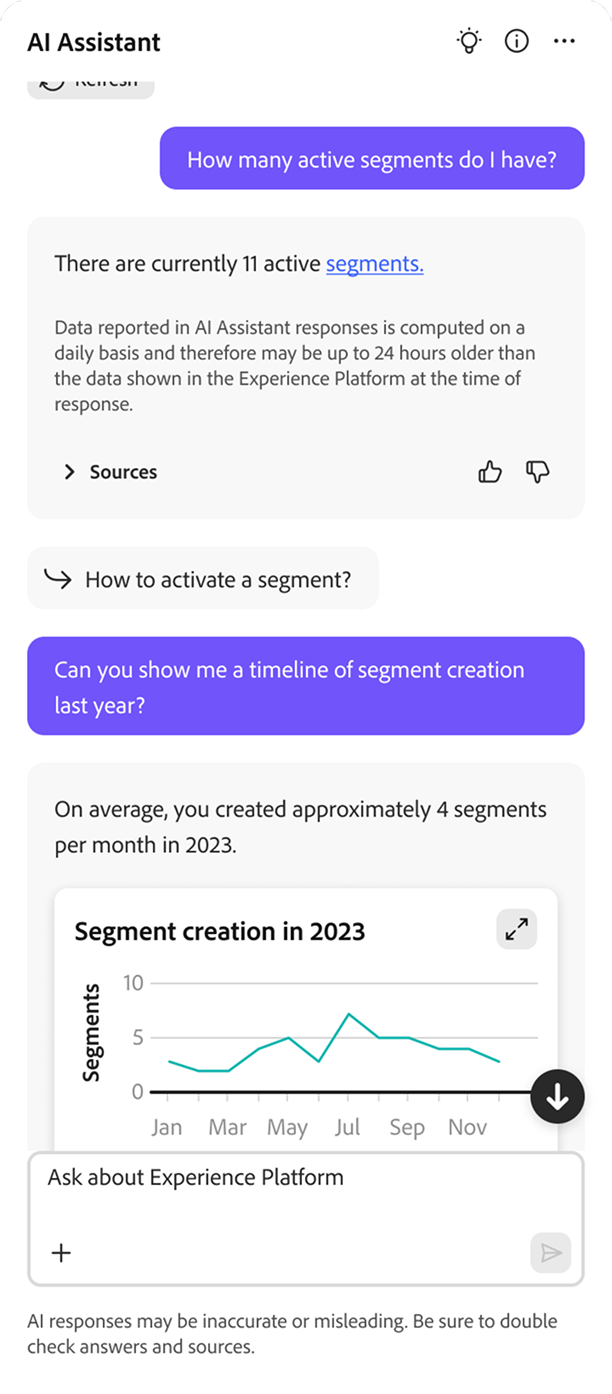 First-generation AI Assistant rail — state 2