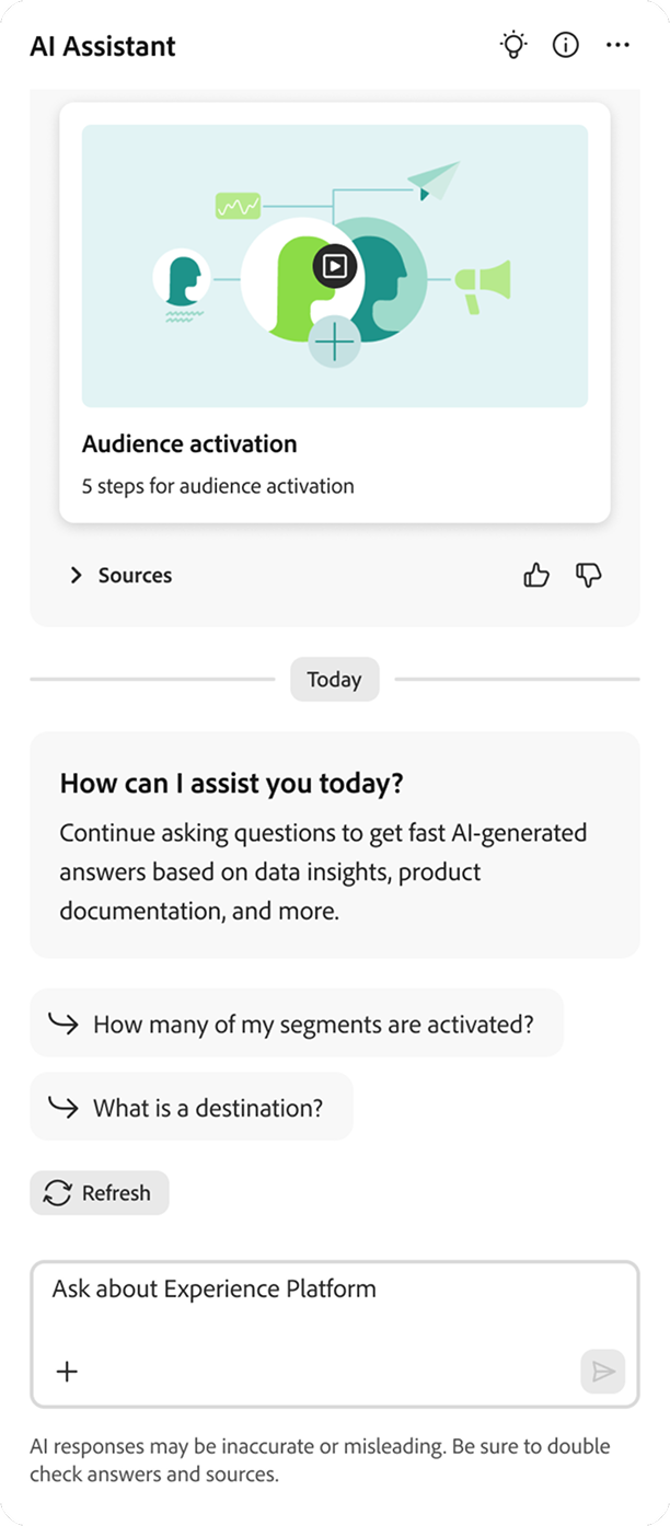First-generation AI Assistant rail — state 3