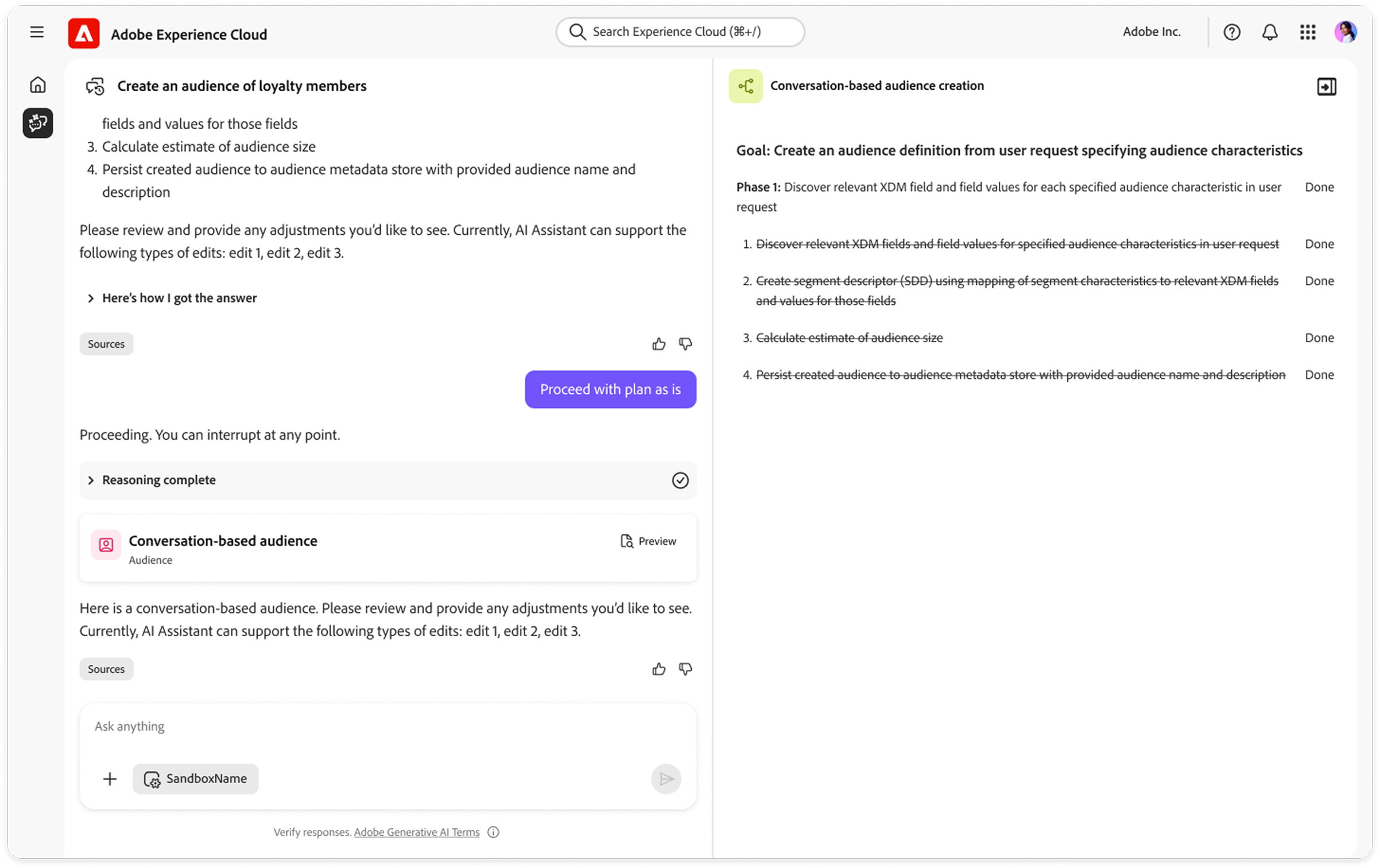 Split-screen modality