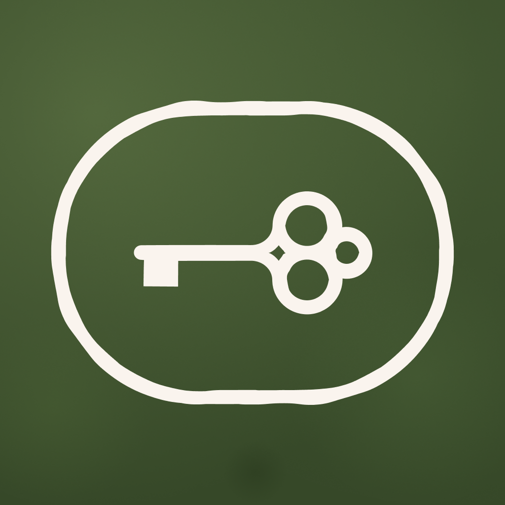 Keeped app icon — key on dark green